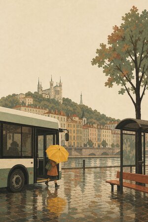 Le parapluie jaune